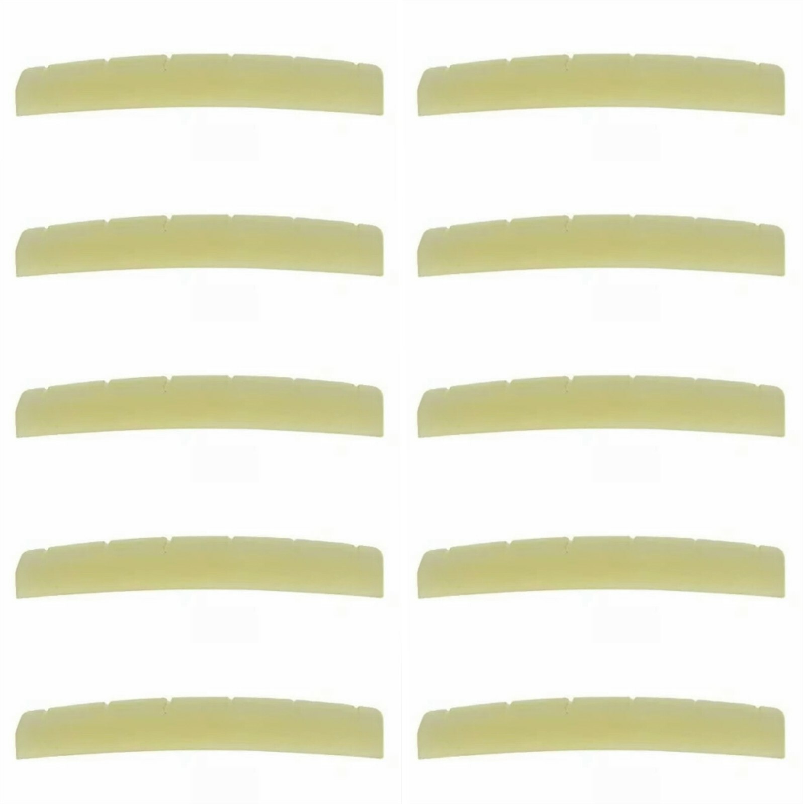 10pcs Unbleached Bone Radiused Bottom Nut for Fender Strat Tele Guitar 43mm ST
