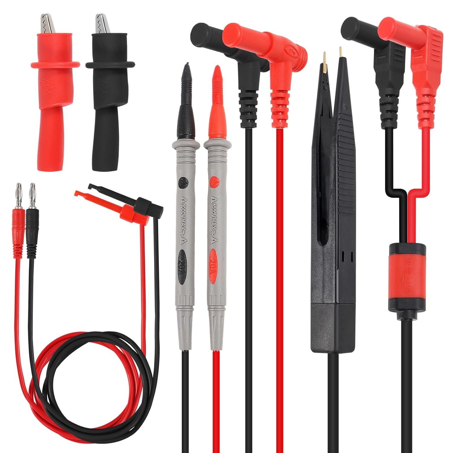 Multimeter Test Leads Set Professional Leads Kit 1000V 20A Test Probes Silico...