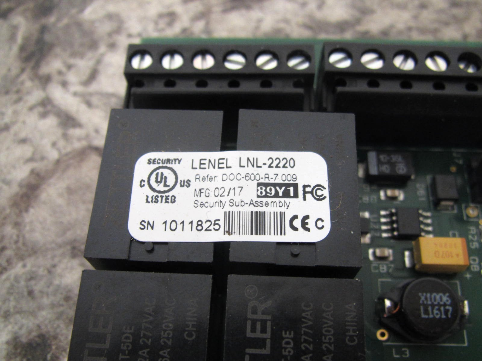 Lenel LNL-2220 IDRC Intelligent Dual Reader Controller Board Used Free Shipping