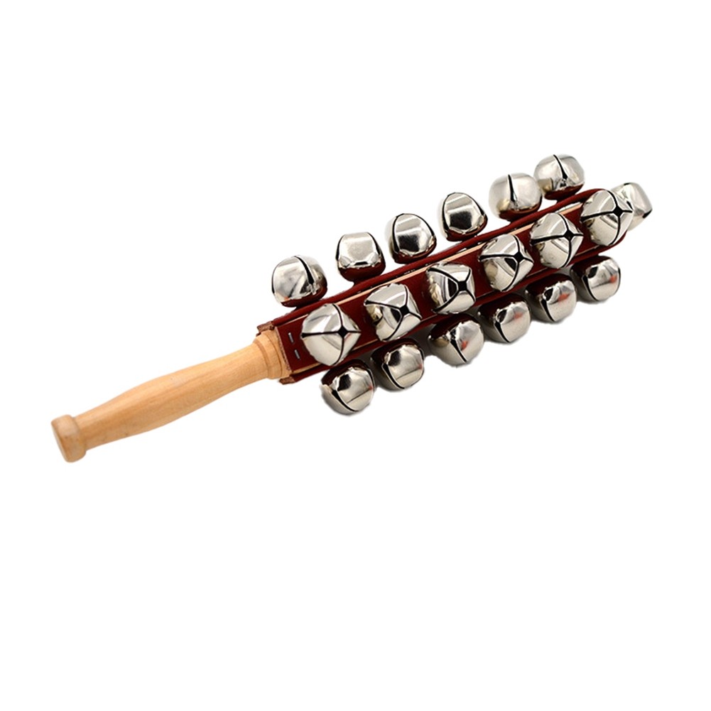 Hand JingleBells Hand Sleigh Bells Wooden Shaker Jingle Bells Stick Musical2700