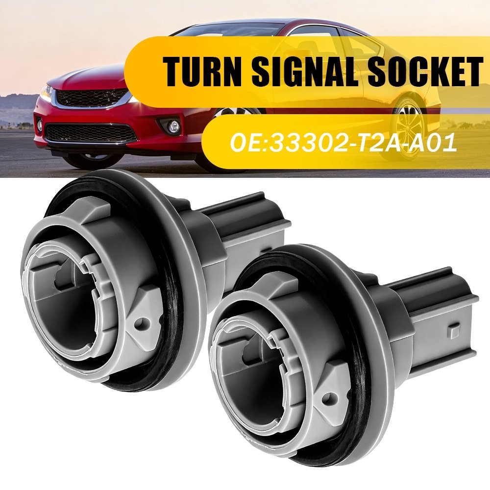 2PCS Front Turn Signal Lamp Bulb Sockets For Honda Accord 2013-2017 Left Right