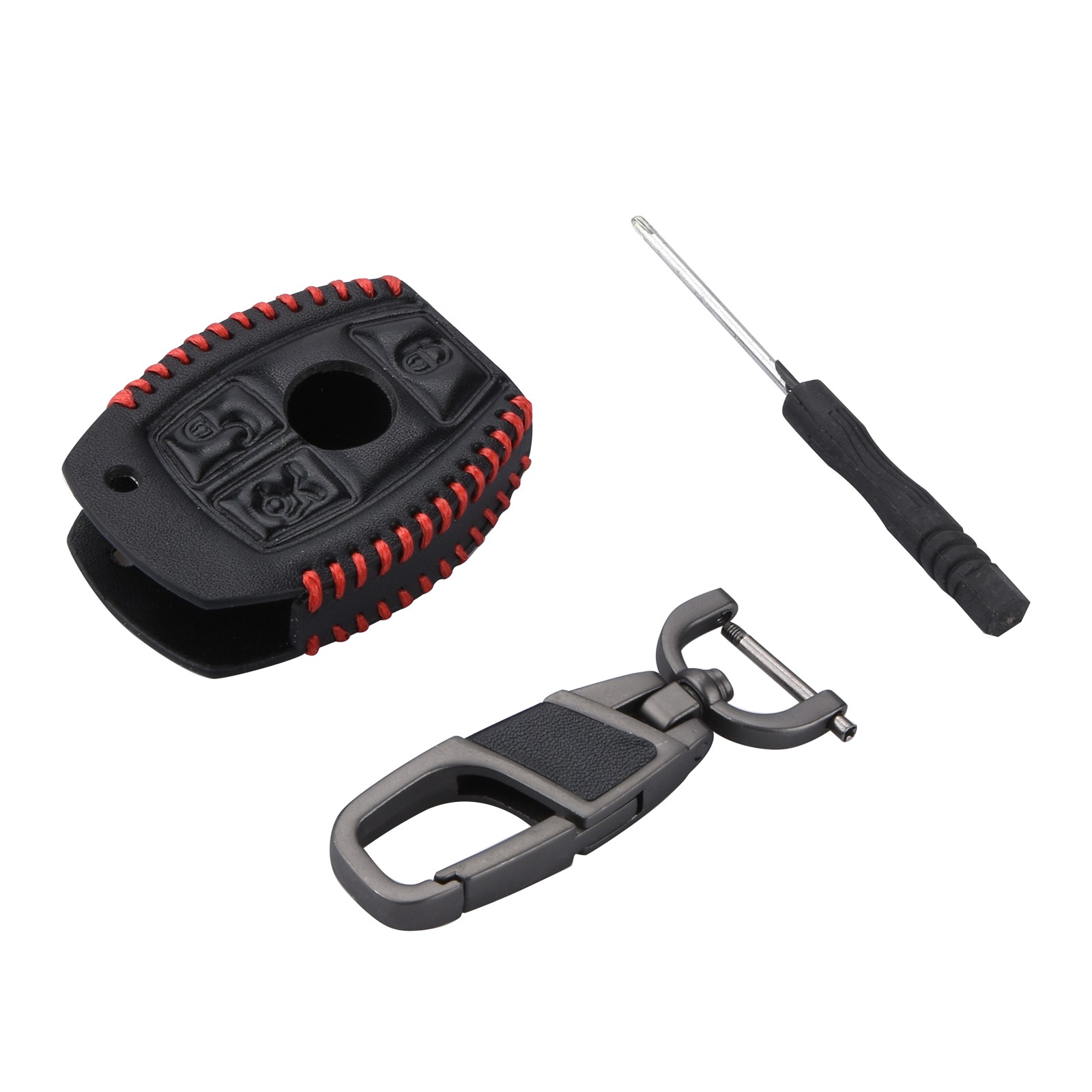 Car Remote 3 Buttons Key Case Holder Cover Chain Protector For Mercedes Benz E/