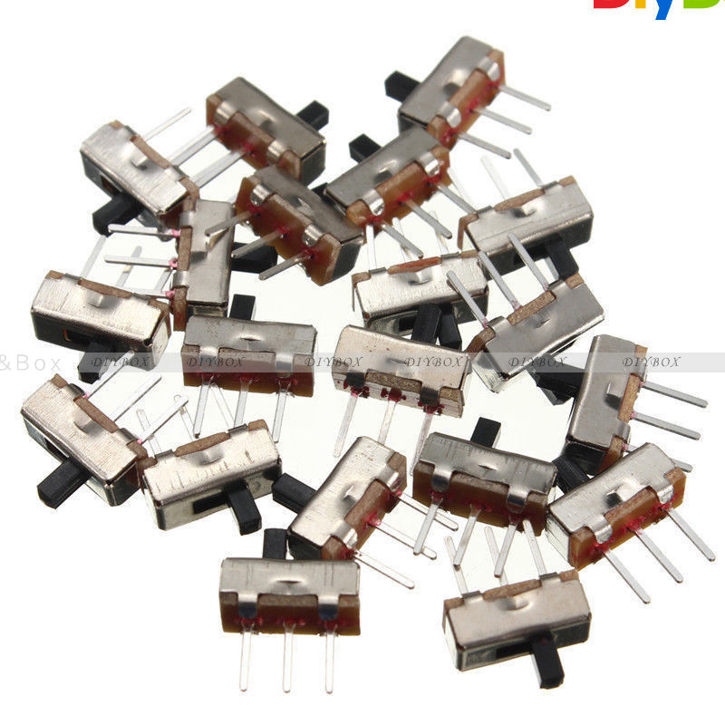 20PCS SS12D00G3 2 Position SPDT 1P2T 3Pin PCB Panel Mini Vertical Slide Switch D