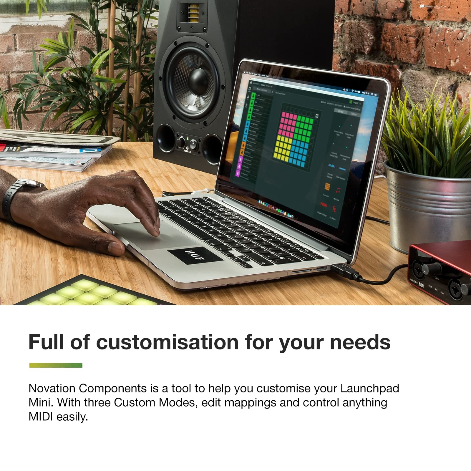 Novation Launchpad Mini [MK3] — Portable MIDI 64-Pad, USB Grid Controller for Ab