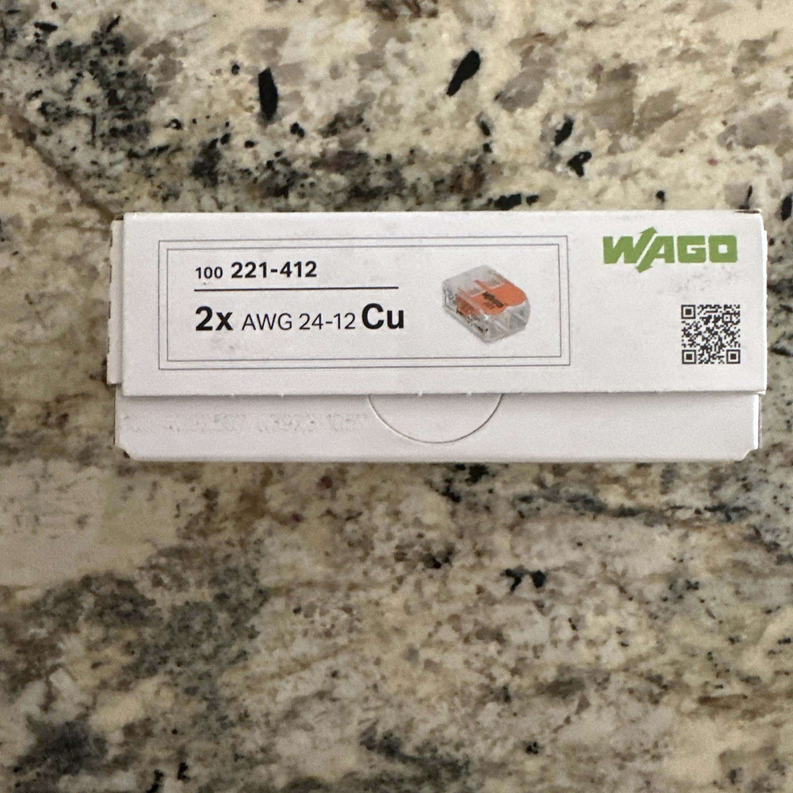 Wago 221-412 LEVER-NUTS 2 Conductor Compact Connectors 100 PK