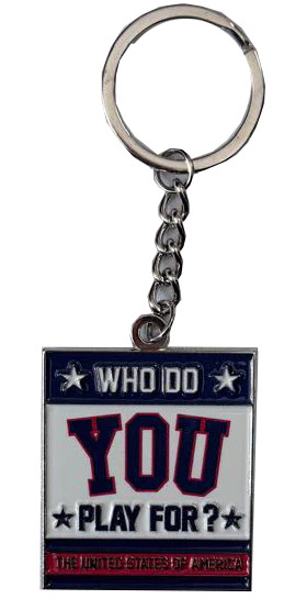 USA Hockey Miracle on Ice 1980 Official Who Do You Play For Key Chain