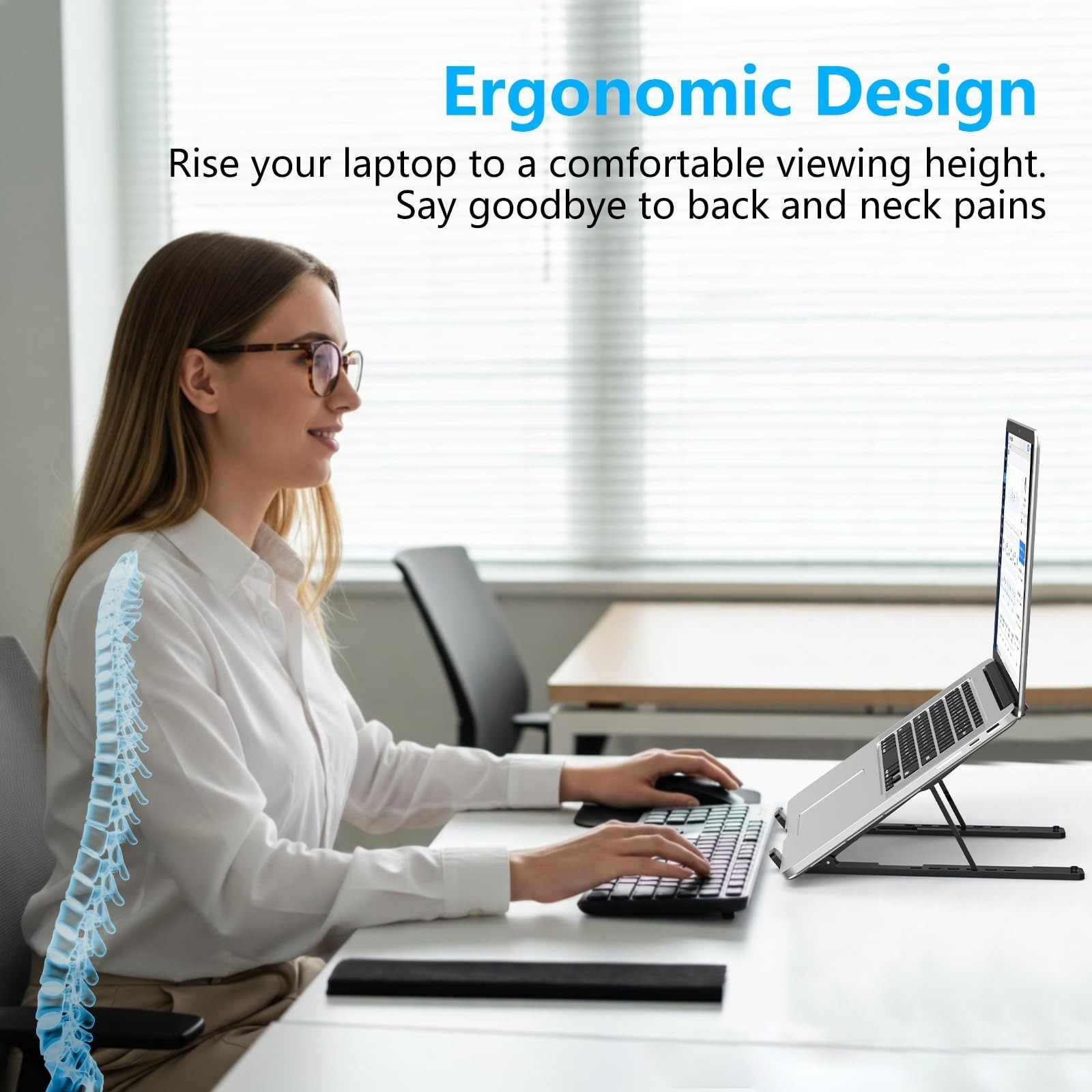 Adjustable Laptop Stand for 10-15.6" Laptops | Portable & Foldable
