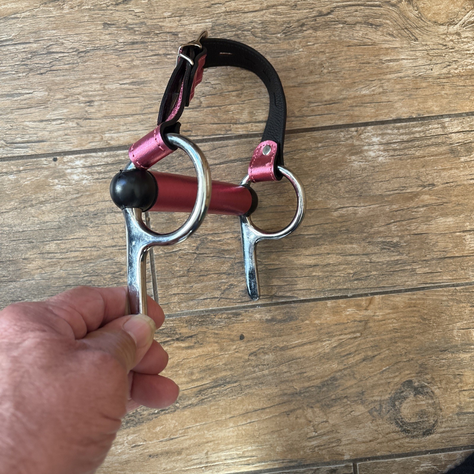 Leather Covered Pony Bit Gag Is Unused.