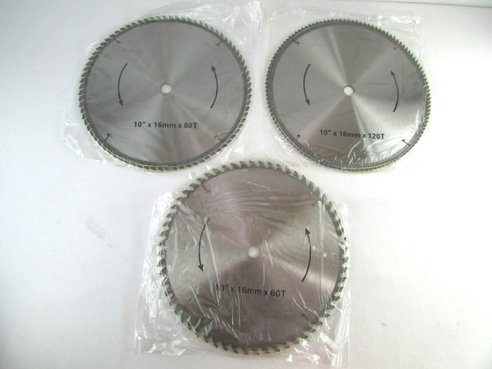 Yukon Tool 3 Piece- 10" Blades Set 60T 80T  120T Circular Part #74367 NEW