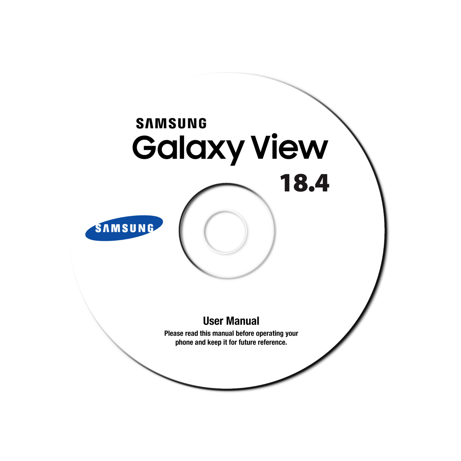 Samsung Galaxy View Tablet 18.4-Model SM-T670-Device User Manual Guide on CD