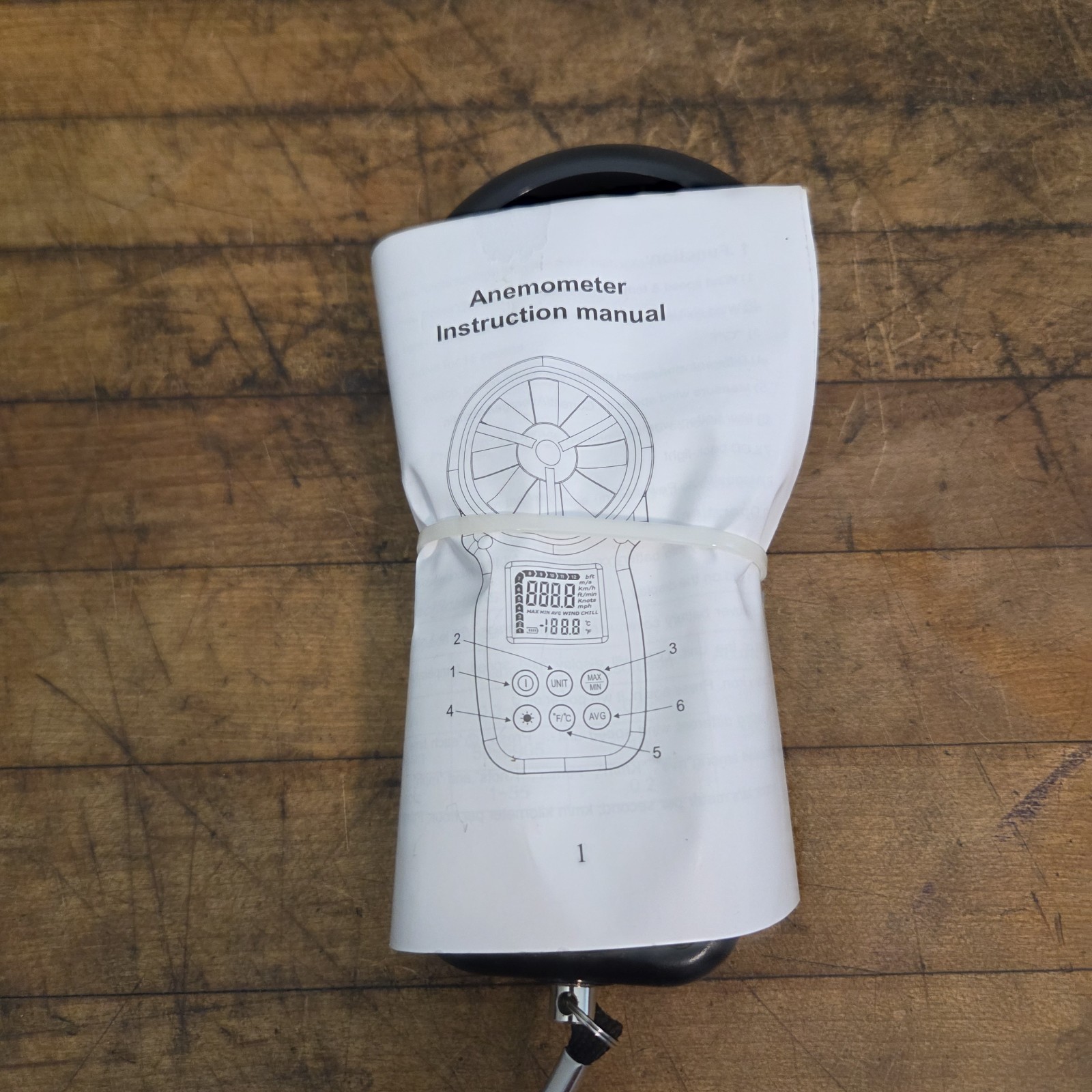 BTMETER BT-100 Digital Handheld Anemometer Wind Speed Temp Meter