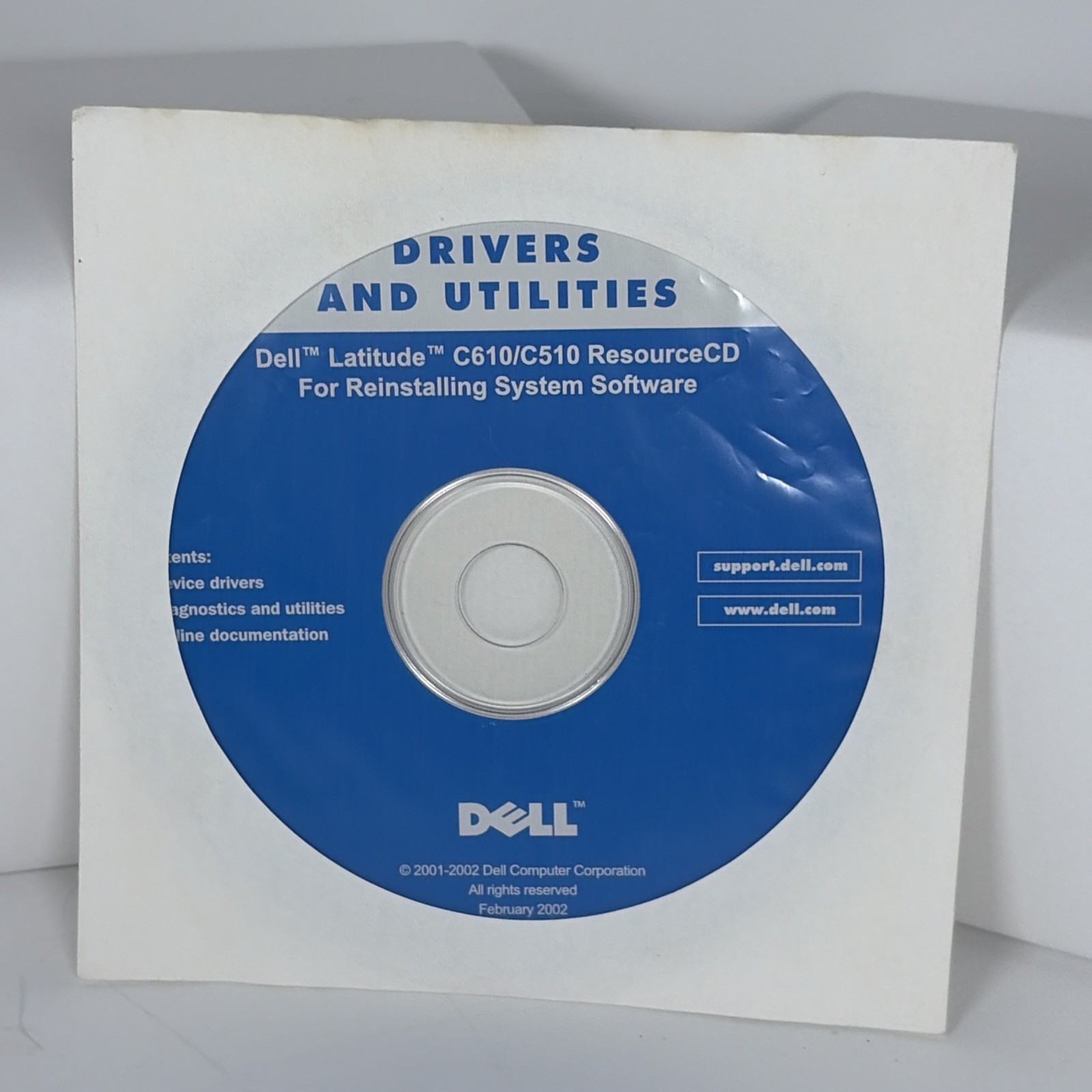 Dell Drivers & Utilities Dell Latitude C610 ResourceCD For Reinstalling System