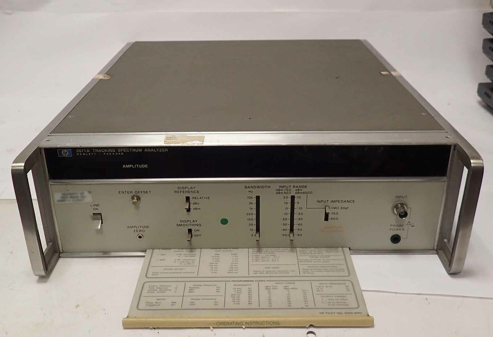 HP 3571A 10Hz TO 13 MHz TRACKING SPECTRUM ANALYZER SINGLE CHANNEL