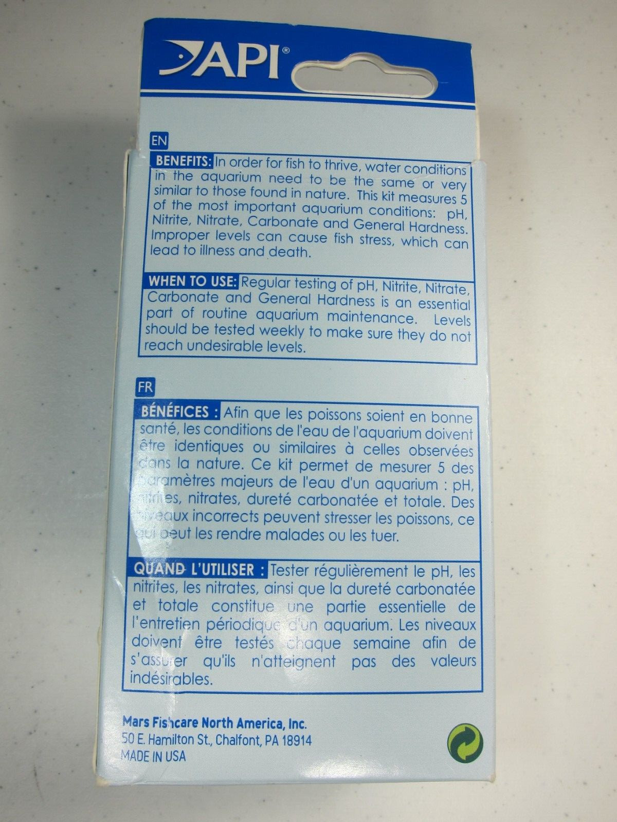 **19 Count** API Test Strips Saltwater Freswater PH,Nitrites,Gh,Kh Read Discript