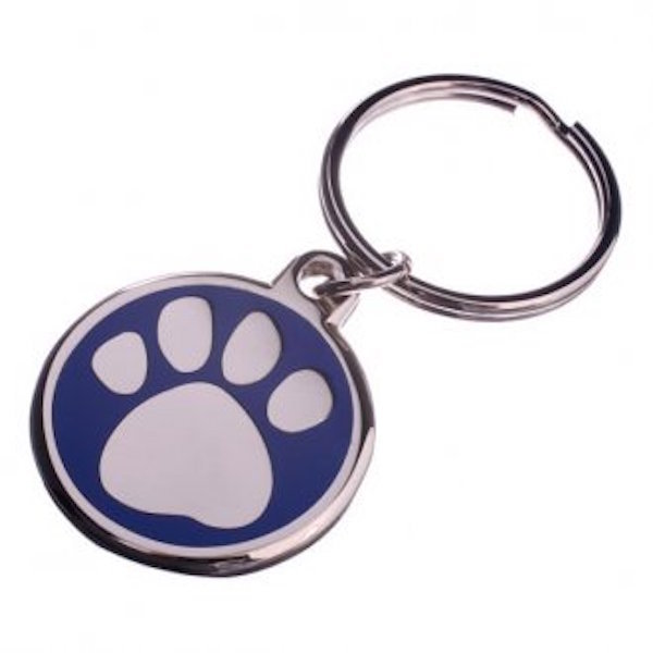 30mm Enamel Pet Tag-BLUE Free Postage! -LNA30PAWBU
