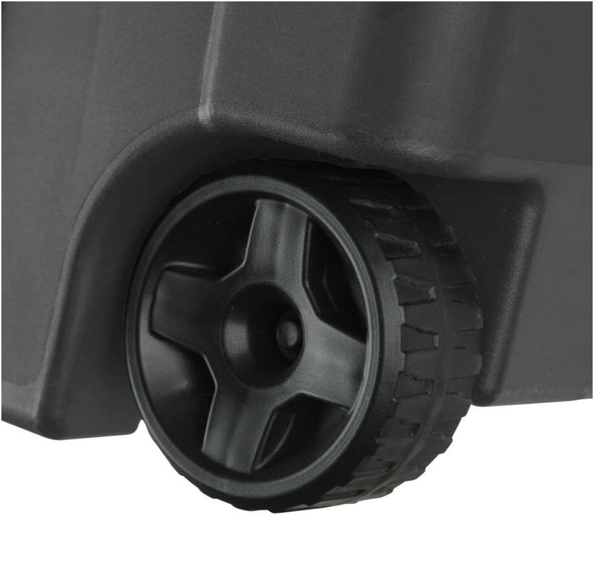 (2-Pack) 40 Gallon Plastic Storage Bin on Wheels with Locking Lid, Dark Gray