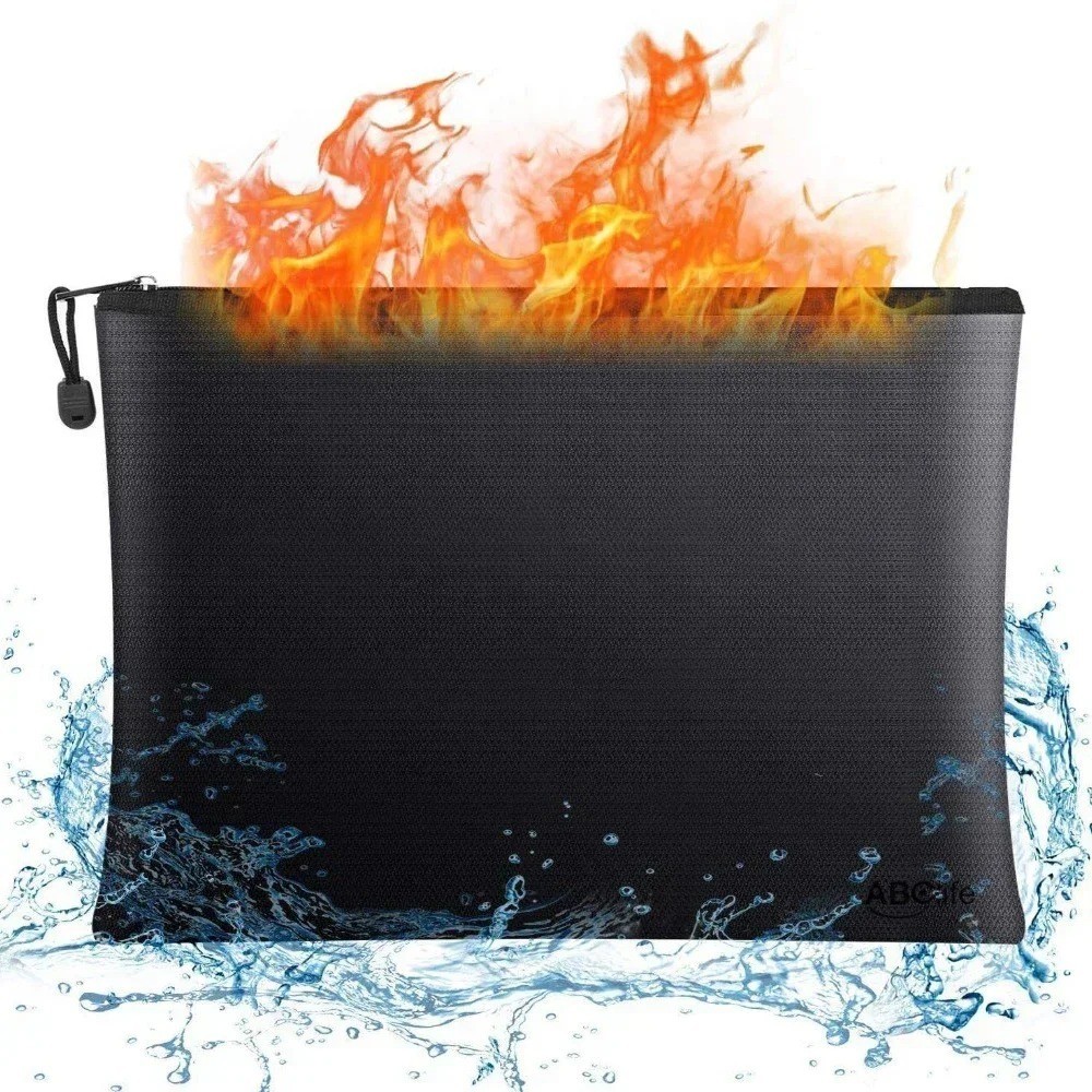 2000℉ Fire Proof money Bag  Fireproof Document Pouch Waterproof  Safe Cash  US