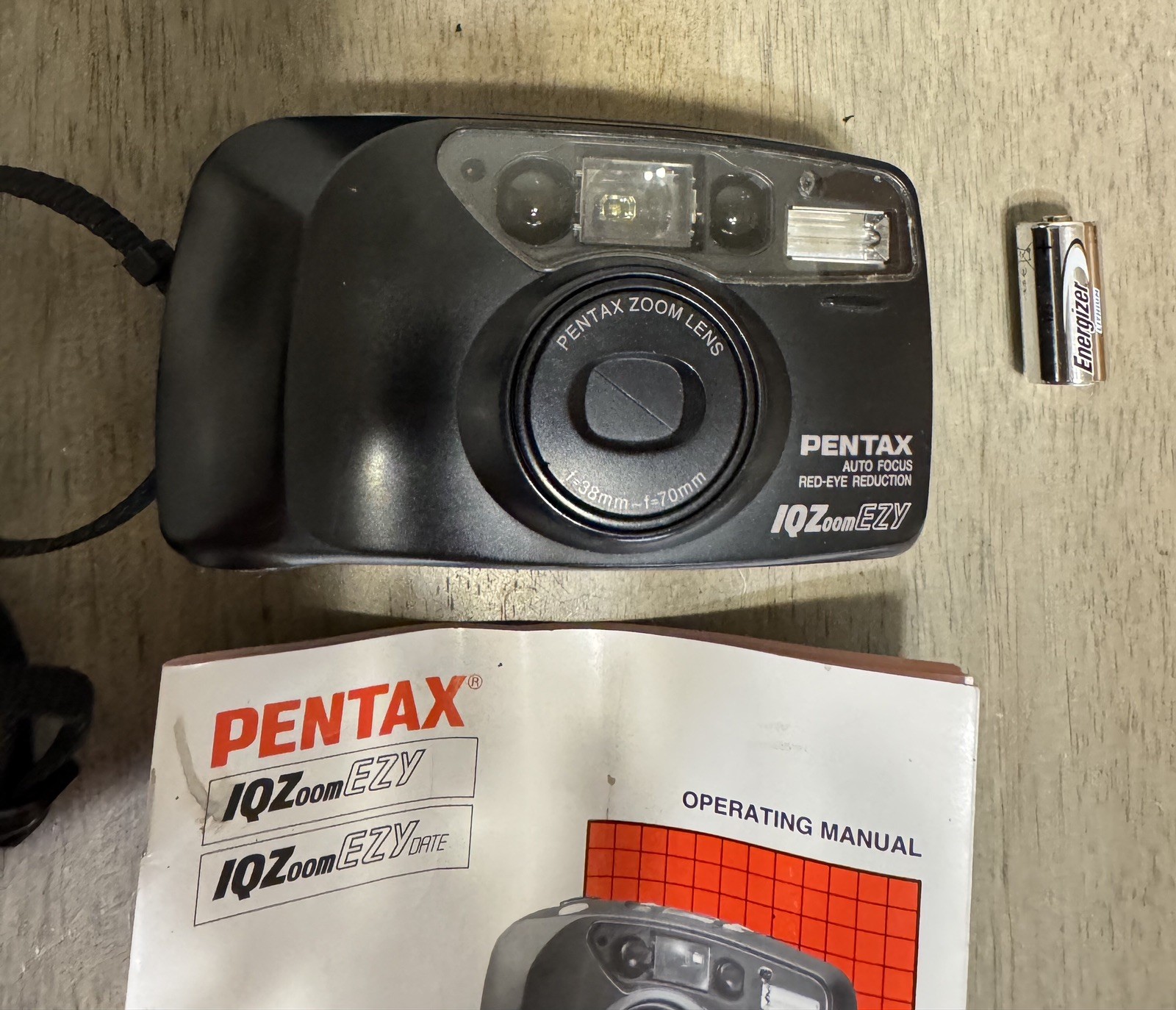 Pentax IQZoom EZY Autofocus Point & Shoot 35 MM Camera Works PLUS Case
