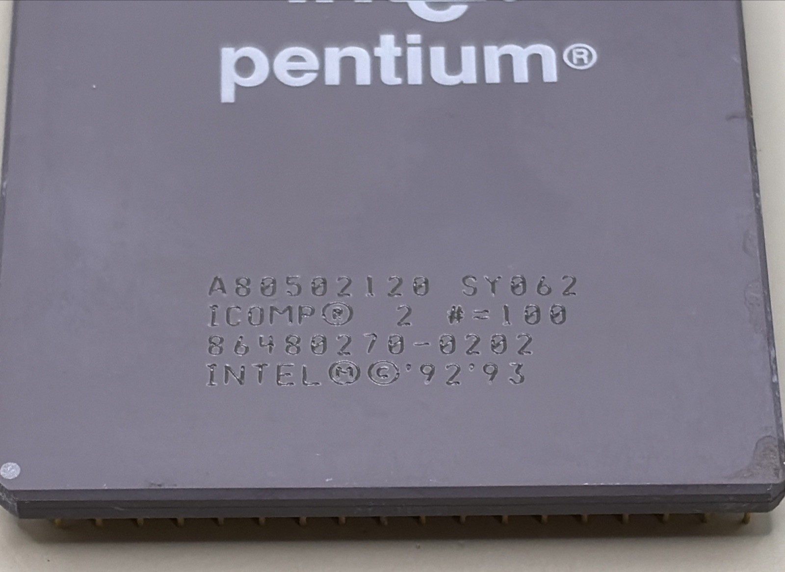 Intel Pentium 120 A80502120 SY062 Sockel/Socket 7 120MHz/60MHz CPU Processor