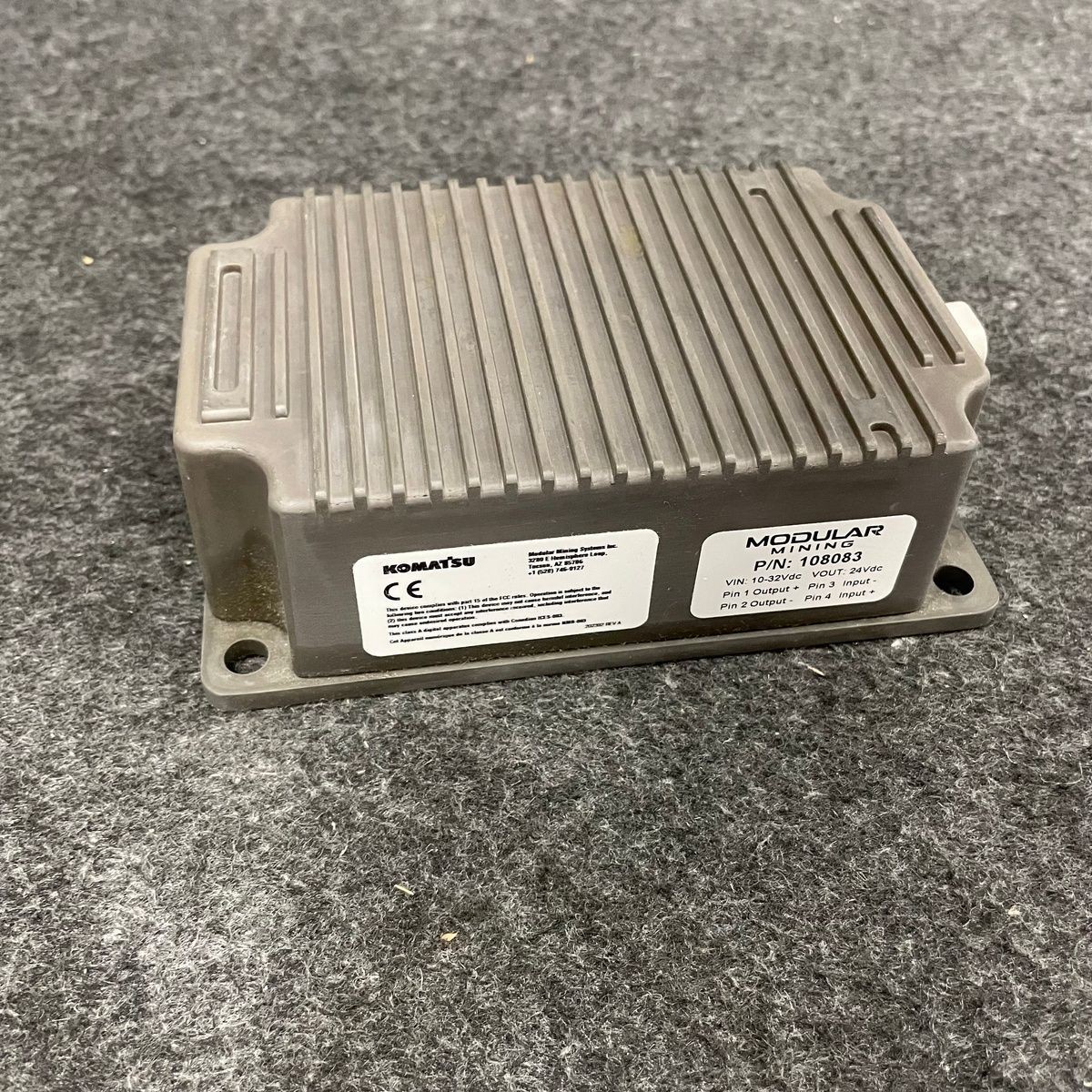 KOMATSU 108083 Modular Mining Rev. D Power Supply 10-32/24VDC