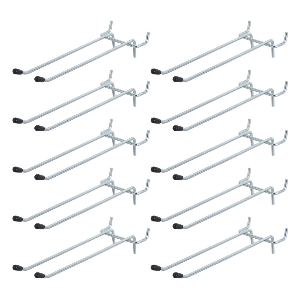 10pcs Pegboard Shelving Hooks - Peg Board Wall Display Assortment for Jewelry