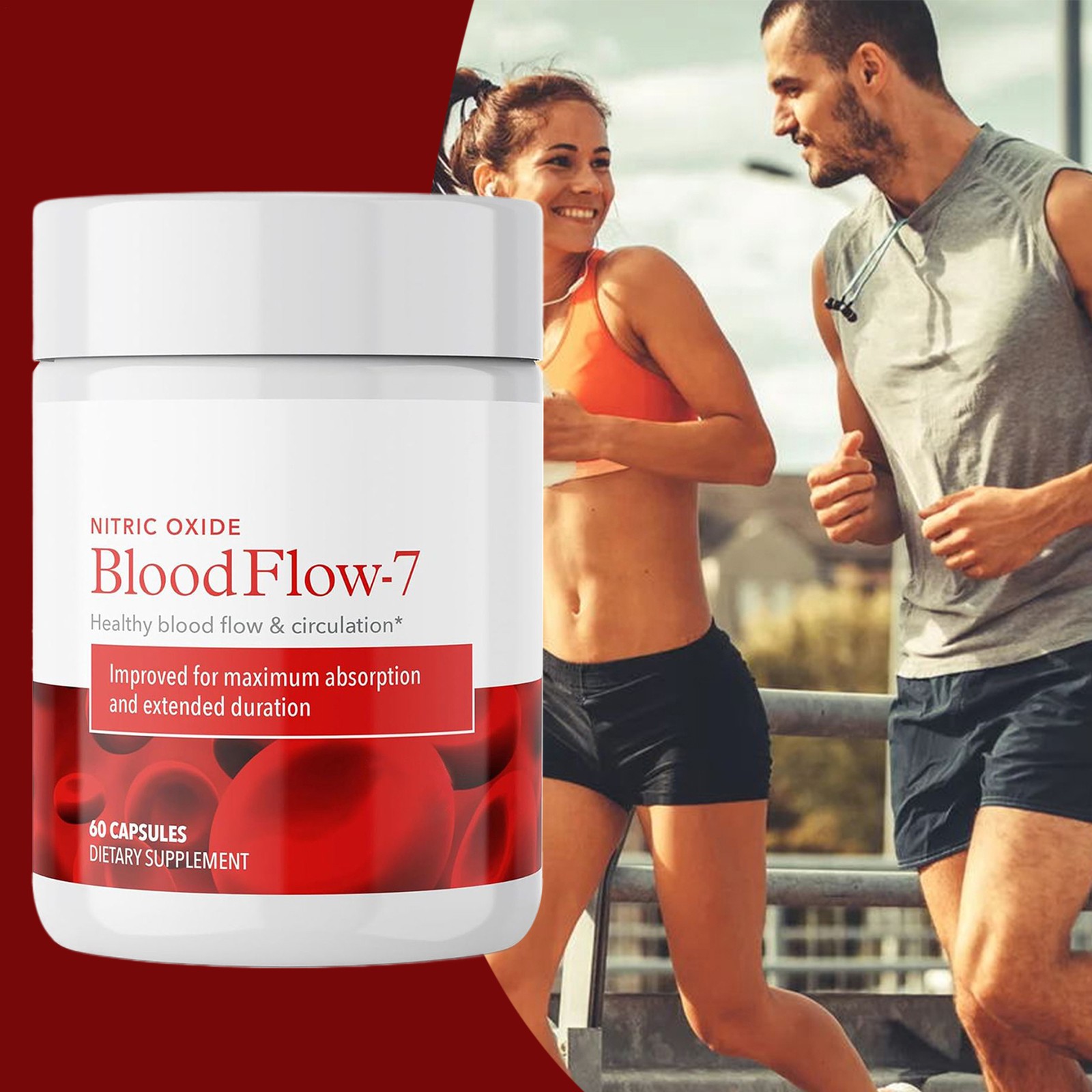 Juvenon BloodFlow-7 Nitric Oxide Supplement - 60 Capsules