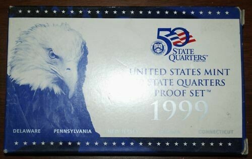 1999-s Clad QUARTERS Proof Set in original BLUE box