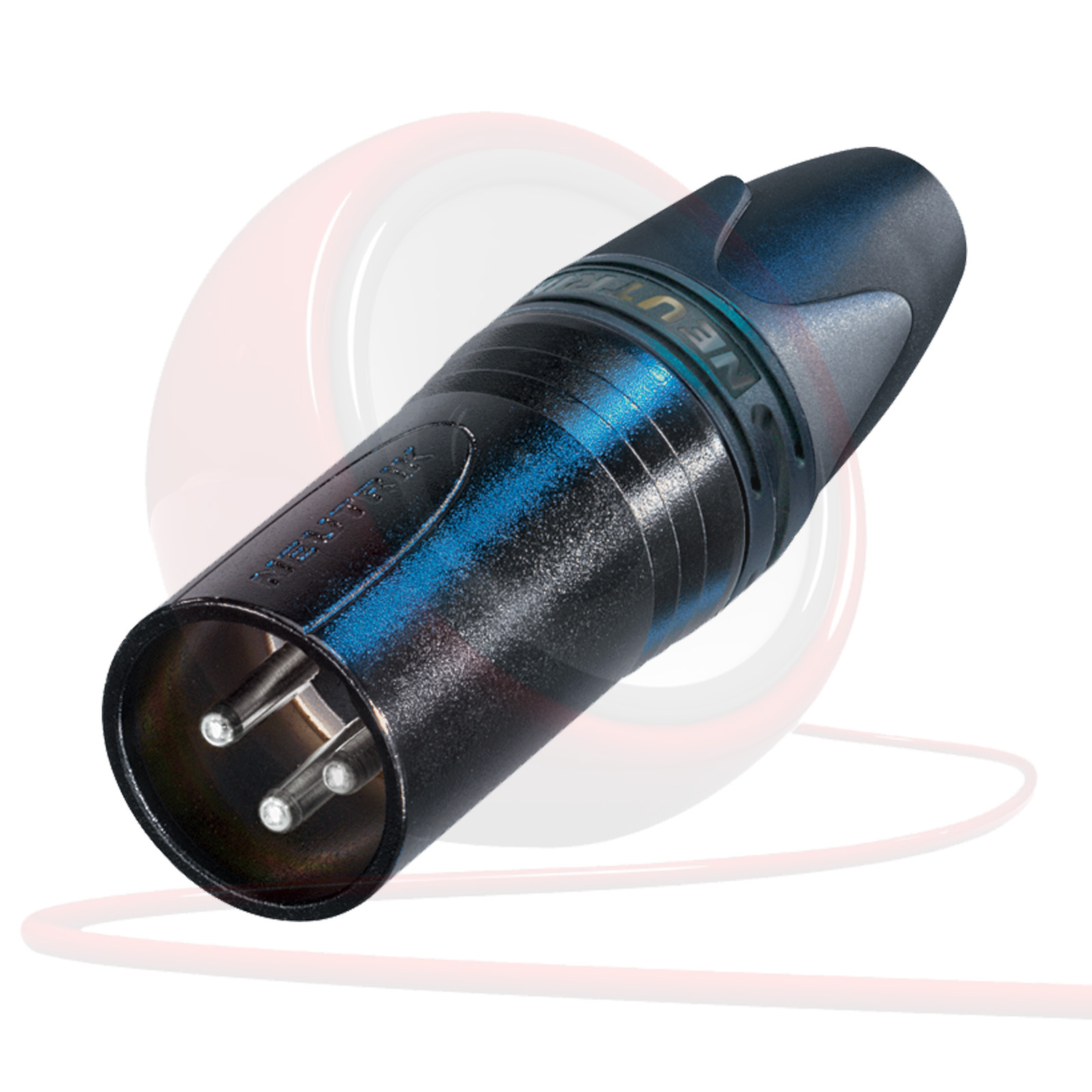Neutrik 3 Pin NC3MXX-BAG Male XLR. Silver Contacts, Black Shell. Mic Connector