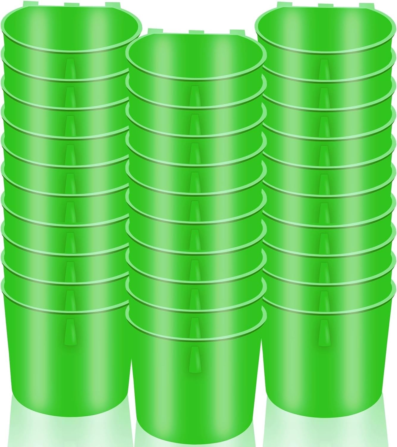 30 Pcs Chicken Coop Feeder Water Cup 8 oz Green
