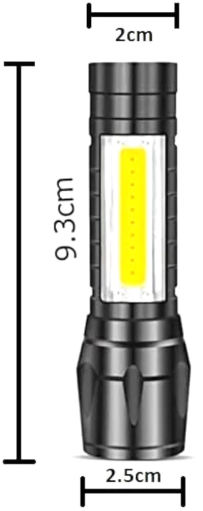 Mini Handheld Flashlight USB Charging XPE, COB Light Energy Efficient Waterproof