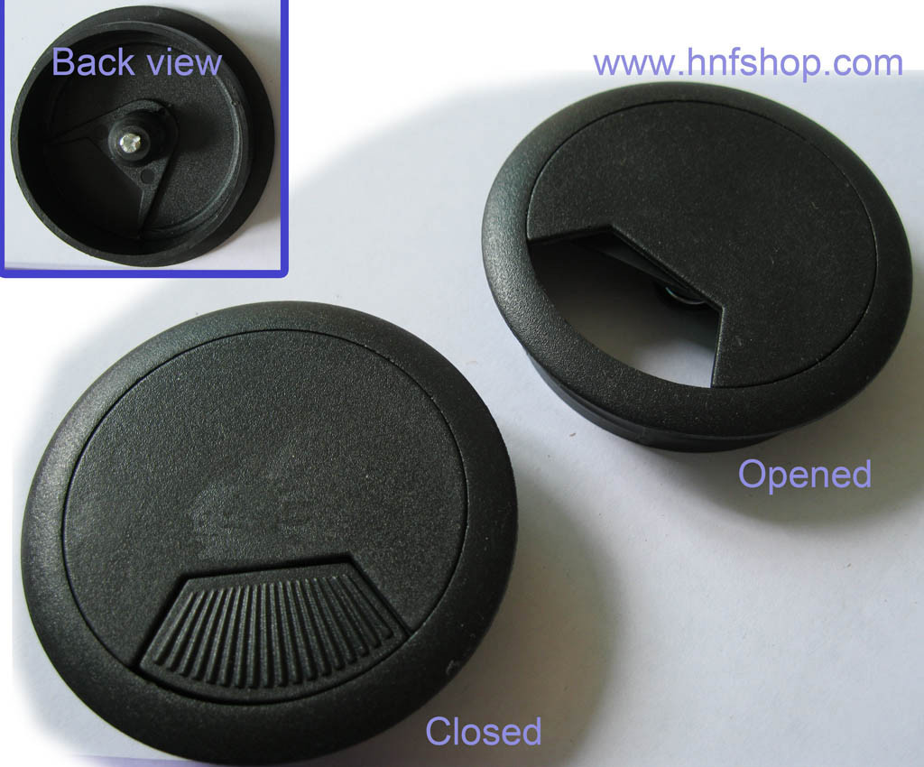 53mm Computer TABLE DESK CABLE TIDY OUTLET HOLE PLASTIC ROUND CIRCLE GROMMET