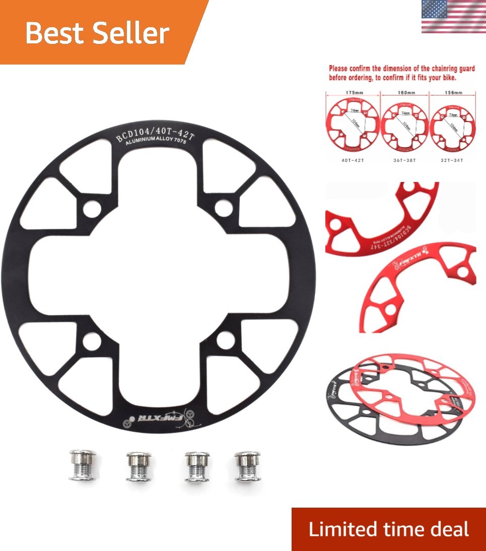 Versatile Chainring Guard Cover - Aluminum Alloy for Stylish Mountain Biking
