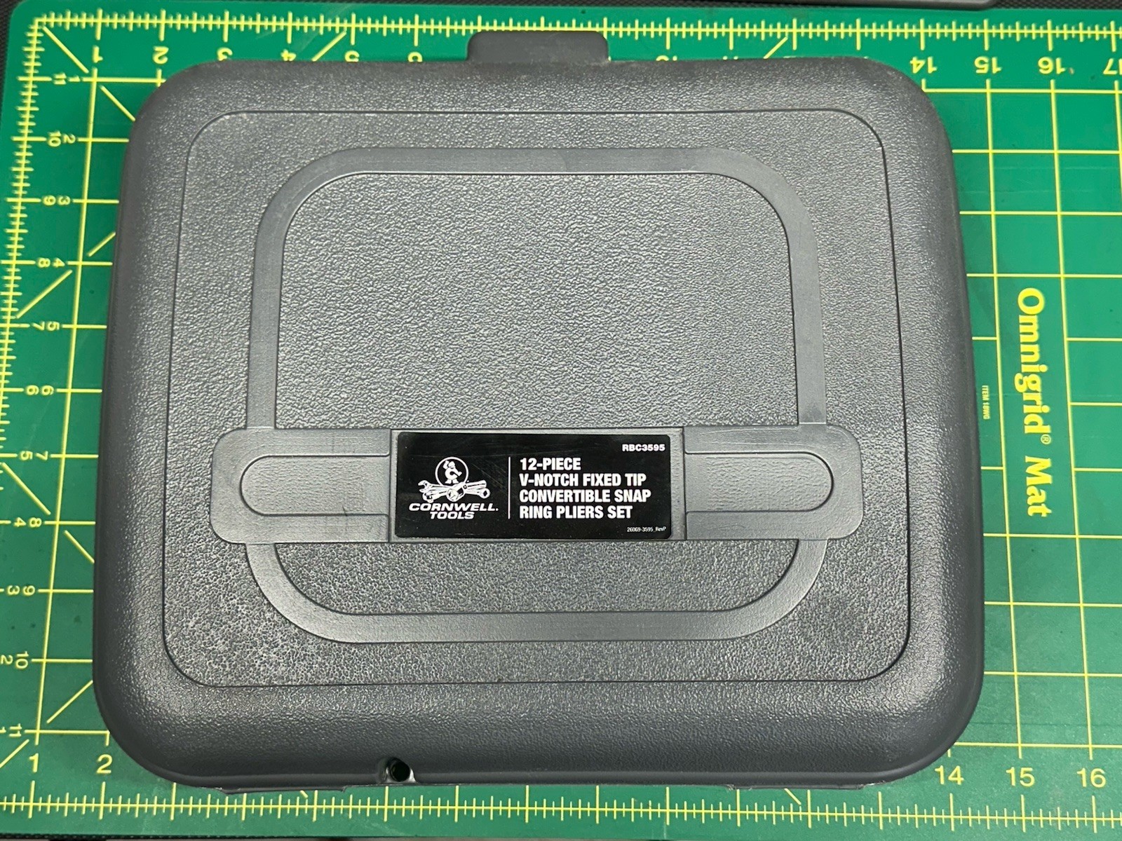 Cornwell rbc3595 v notch fixed tip convertible snap ring pliers CASE ONLY