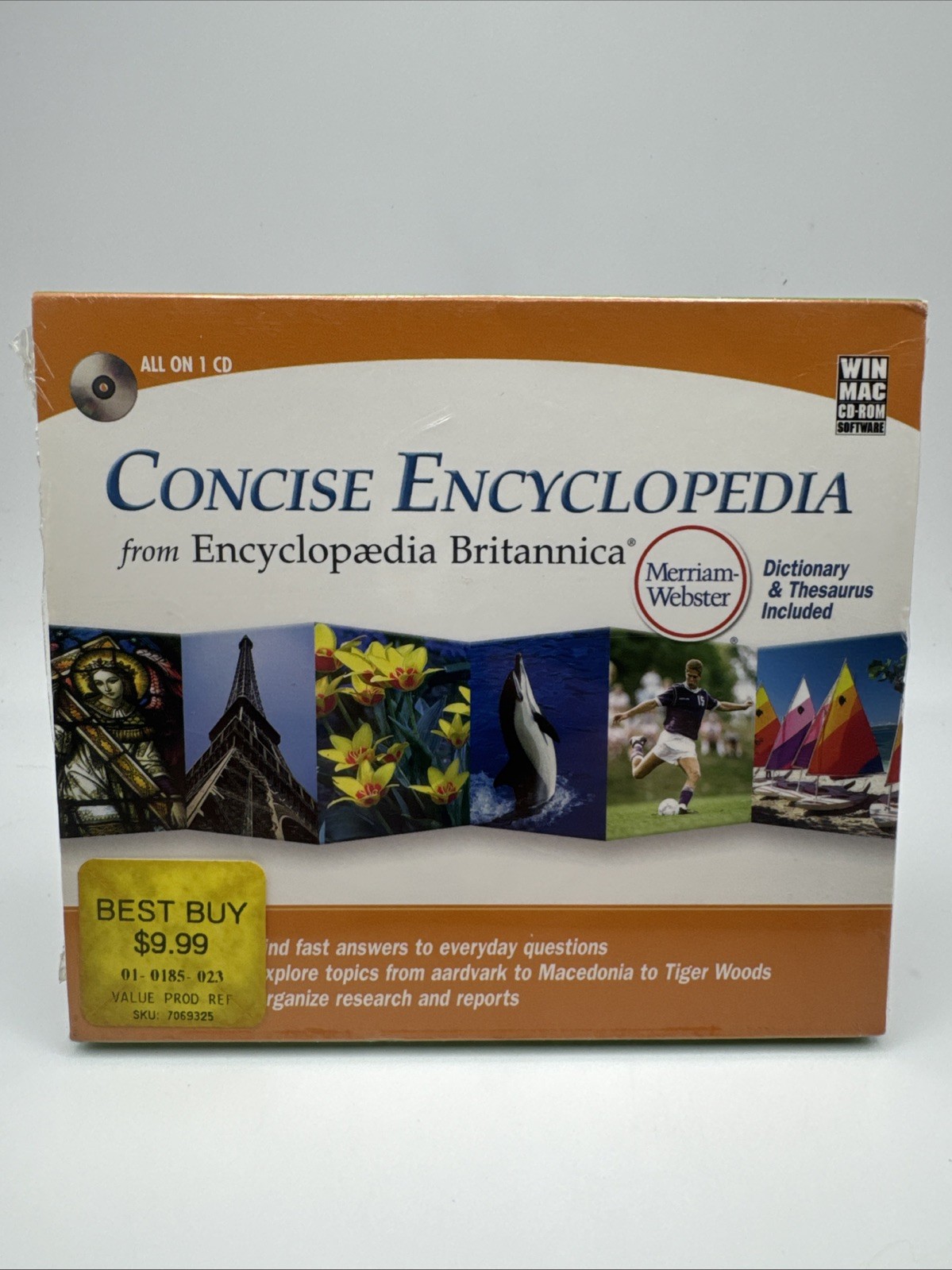Britannica Concise Encyclopedia CD-ROM PC Mac Merriam-Webster Dictionary New