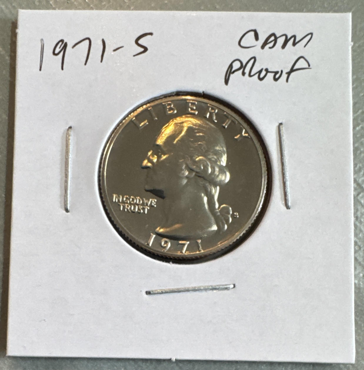 1971 S Clad Proof Washington Quarter UNCIRCULATED ** MIRROR CAMEO ** GEM,    PC3