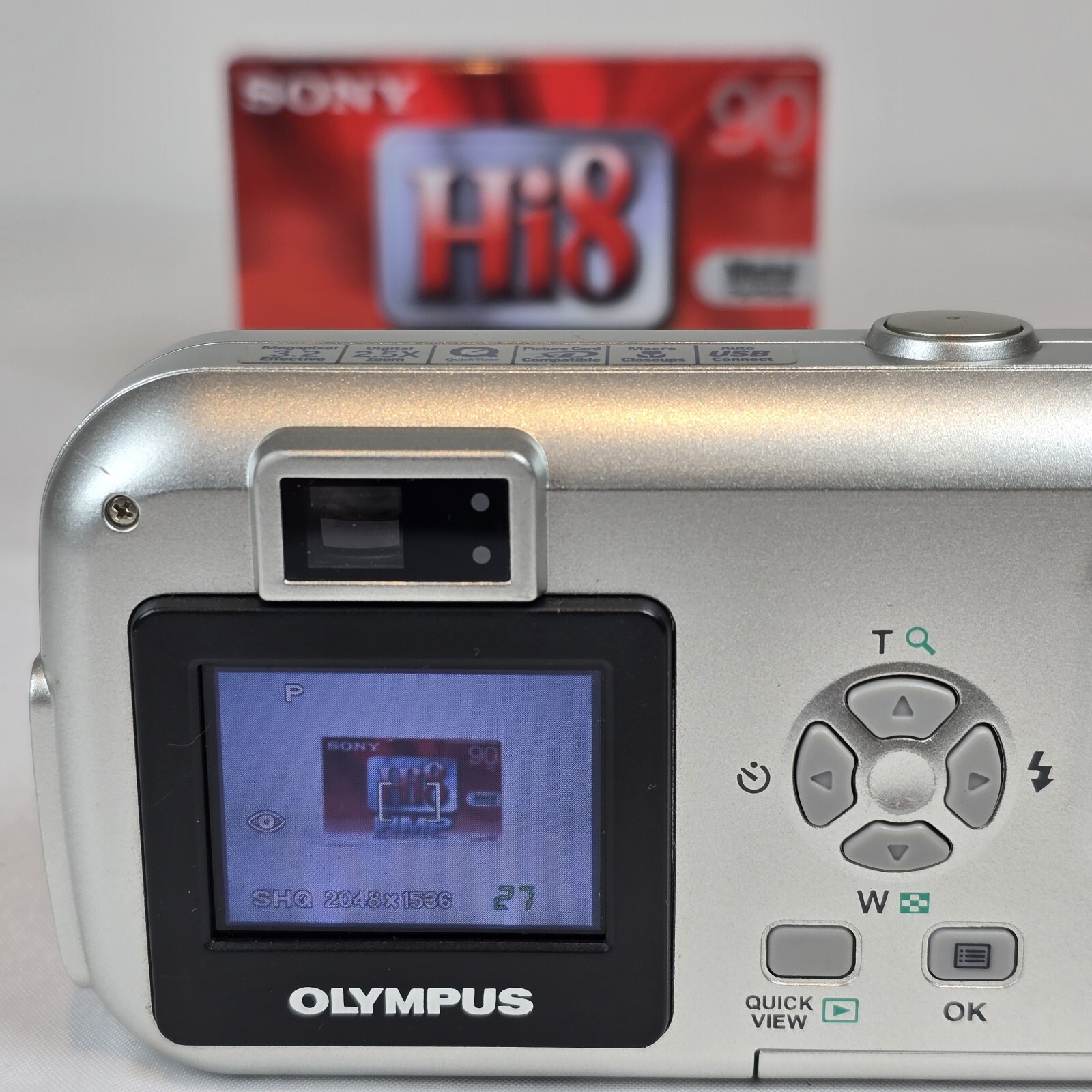 Olympus Digital Camera Camedia C-160 Zoom 3.2MP Silver Good Working Condition