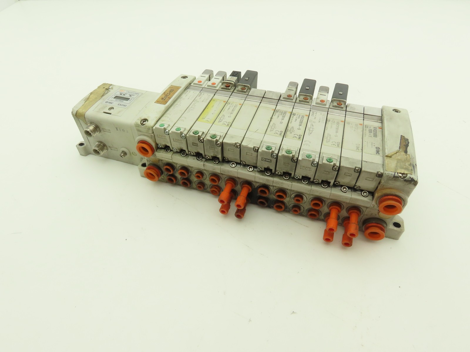 SMC EX250-SDN1 12-Station DeviceNet Manifold 8 Solenoid Valves 24VDC