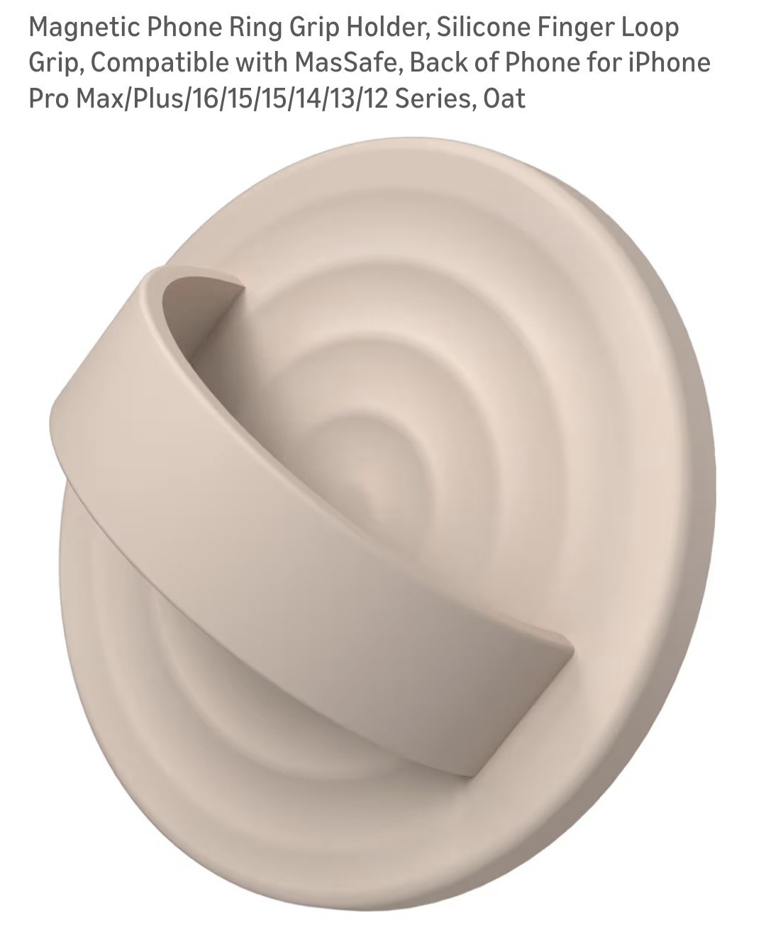 Magnetic Phone Ring Grip Holder Silcone "Oat"color