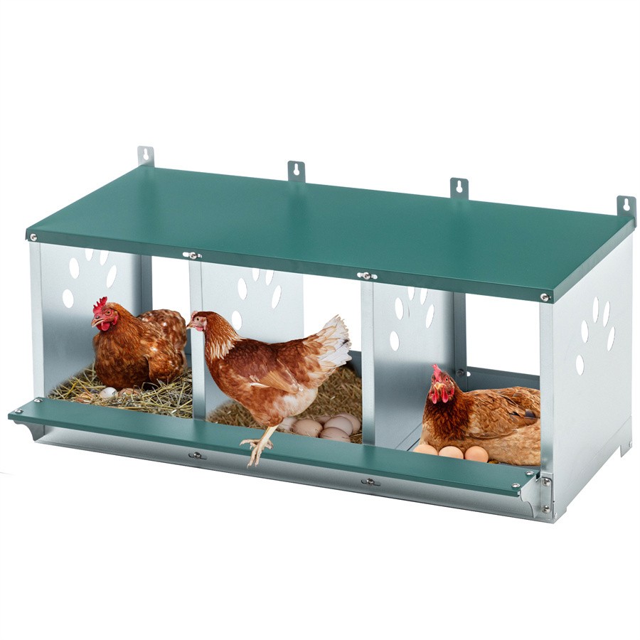 3 Compartment Metal Nesting Boxes for Chicken Nesting Boxes for Hens