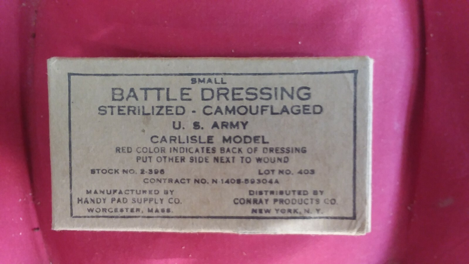 RARE& ORIGINAL WW  II MEDIC'S WOUND DRESSING......LOOK