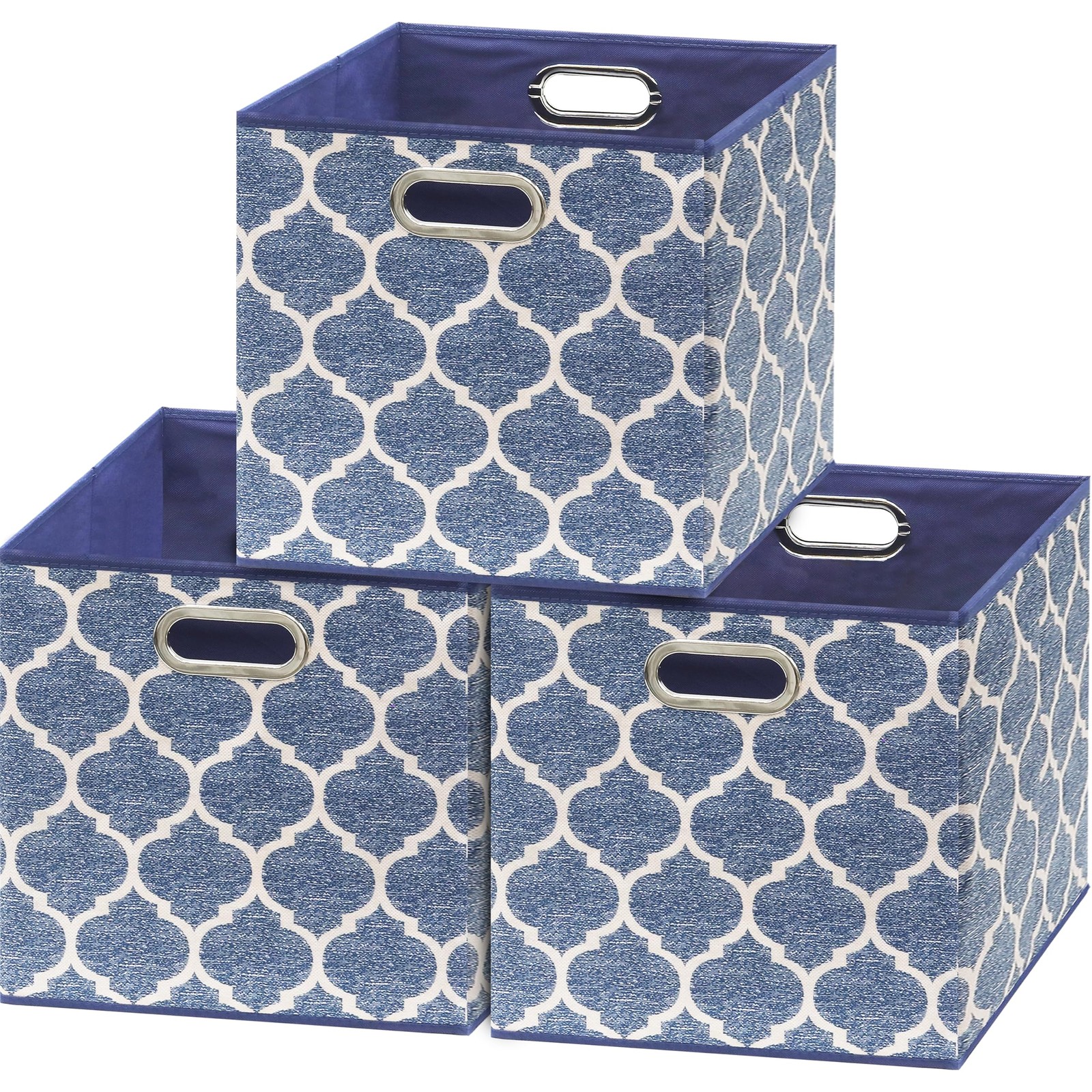 SIMPLE HOUSEWARE 13-Inch Collapsible 3 Pack - 13" x x 13", Steel Blue