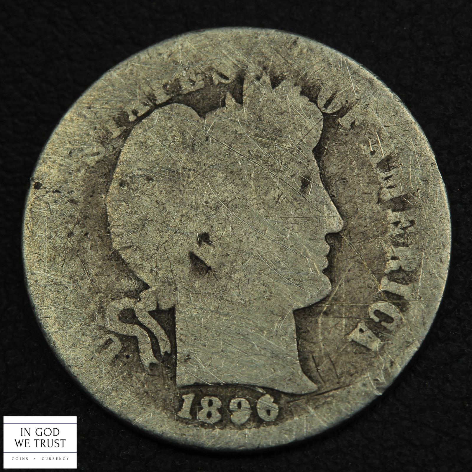 1896 O Barber Silver Dime 10C