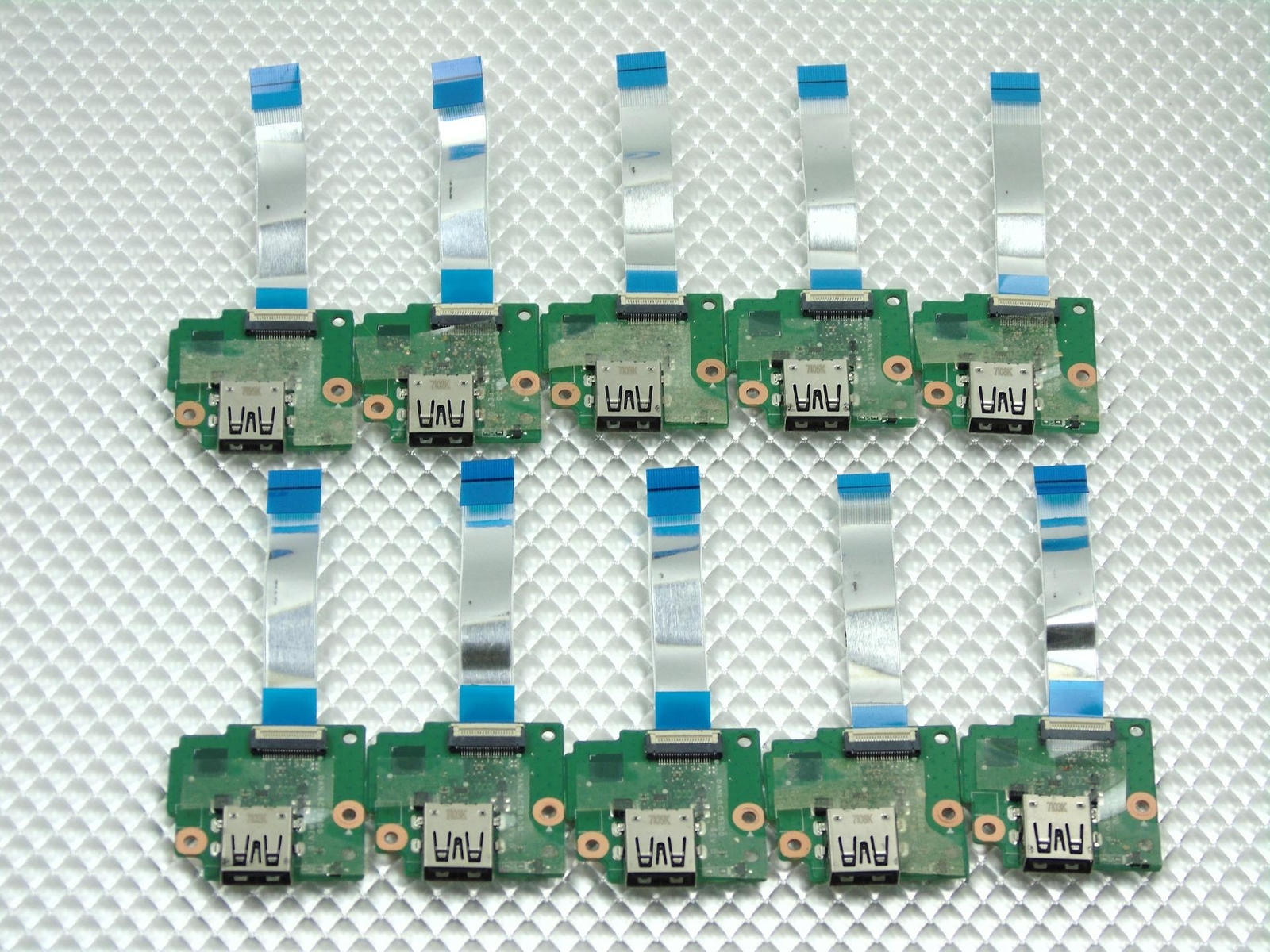 Lot of 10 - HP ChromeBook 11 G5 EE USB Port PCB Board w/ Cable - DANL6CTB6D0