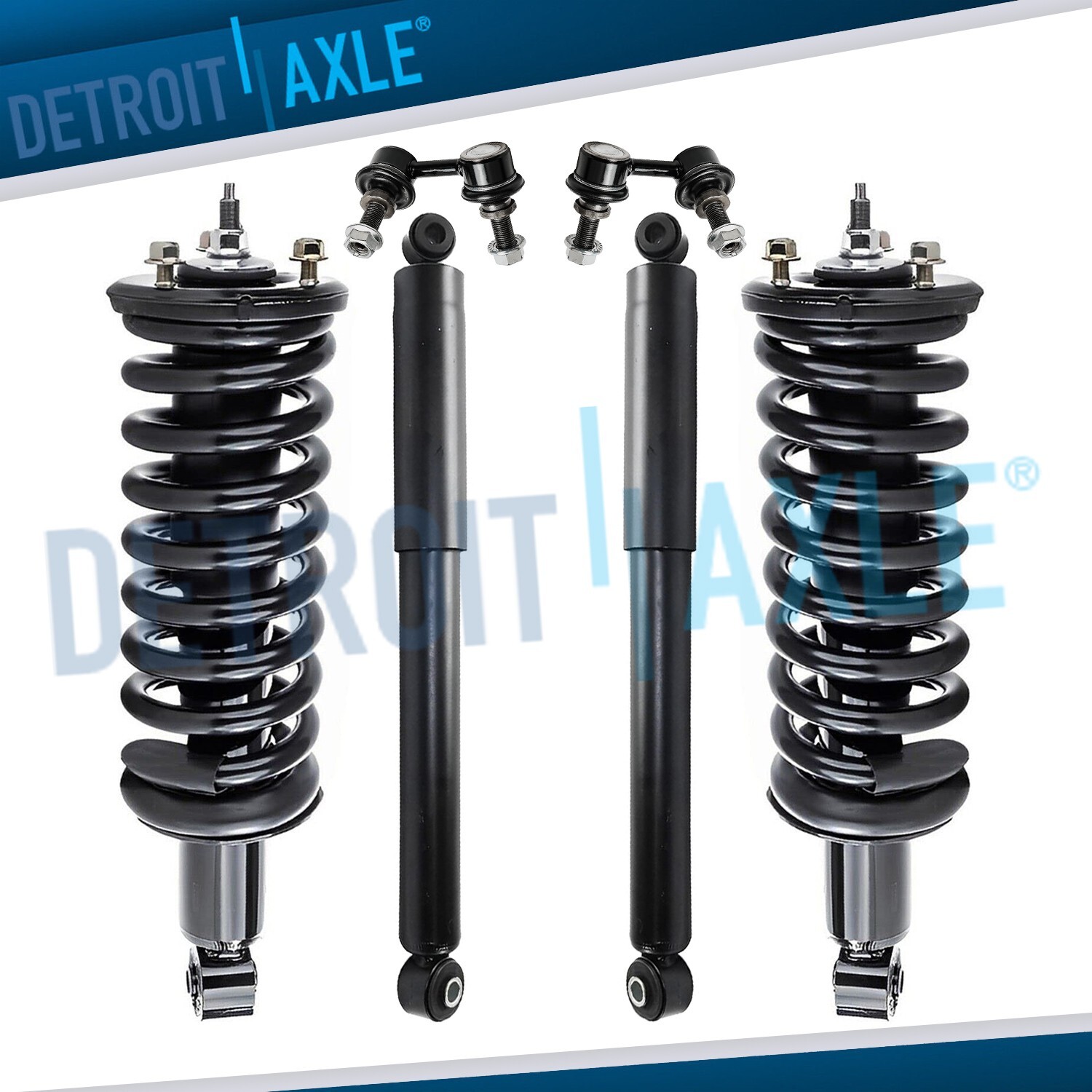 4WD Front Struts w/ Spring Rear Shocks Sway Bars for 2005 - 2019 Nissan Frontier