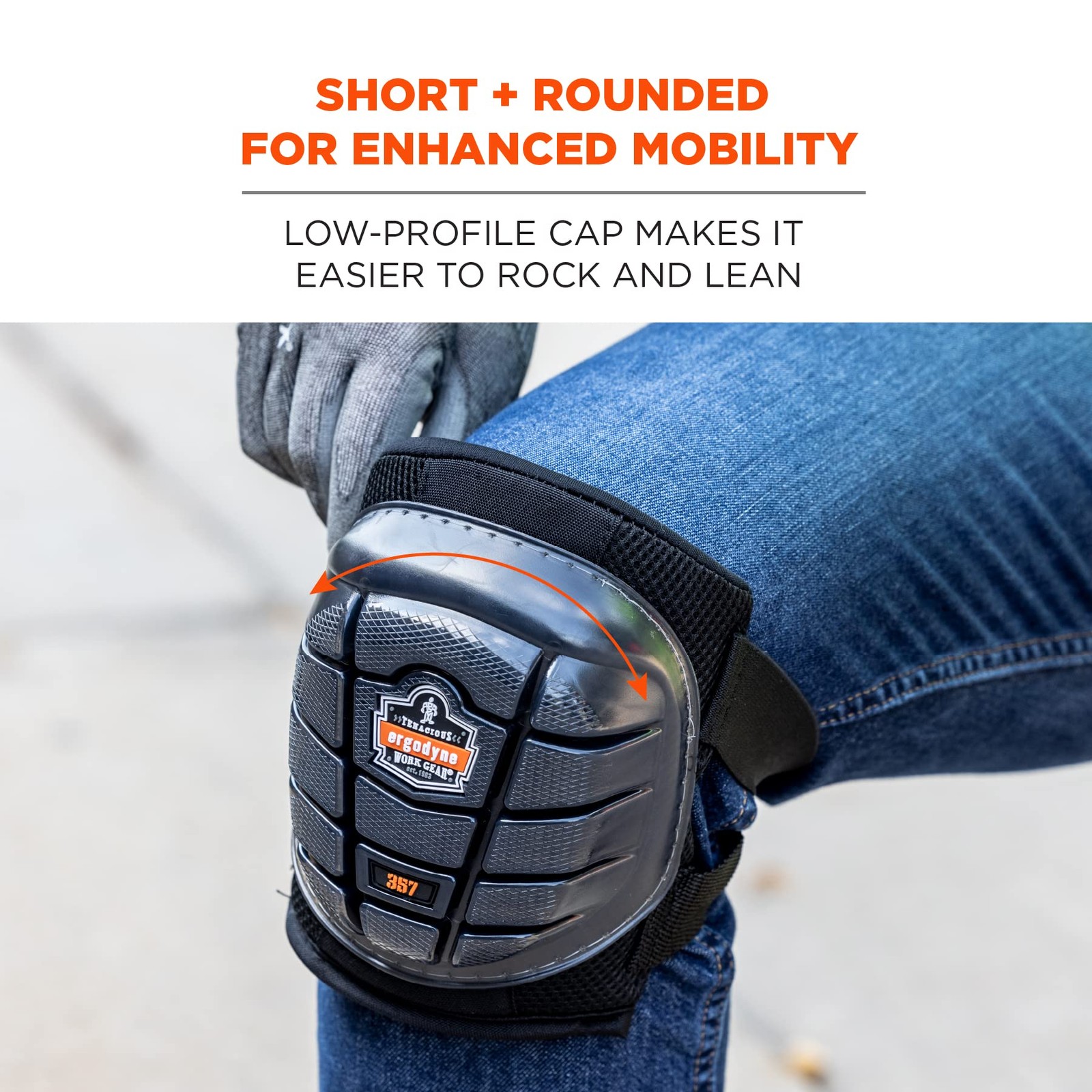 ProFlex 357 Professional Knee Pads, Protective Short Cap, Lightweight Padded ...