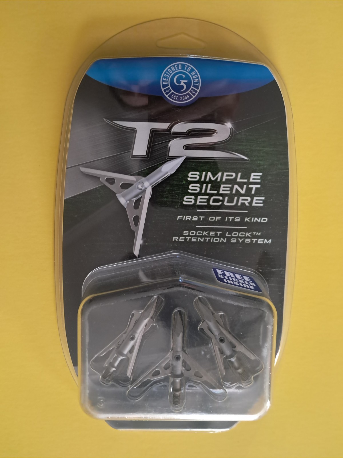 NEW - G5 Outdoors Broadheads 100 grain T2 Socket Lock 740 - 3 Arrow Tip