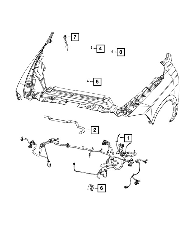 Genuine Mopar Front End Module Wiring 68371284AB
