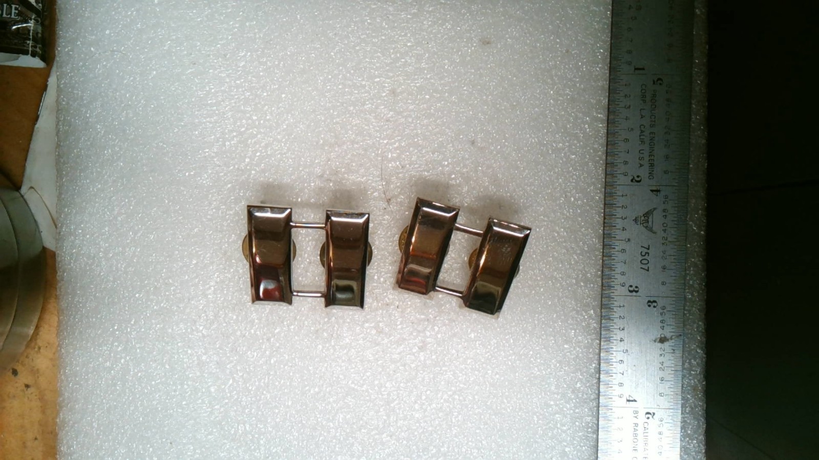 US MILITARY INSIGNIA SET OF 2 ARMY OFFICER CAPTAIN CHROME FULL REGULATION SIZE