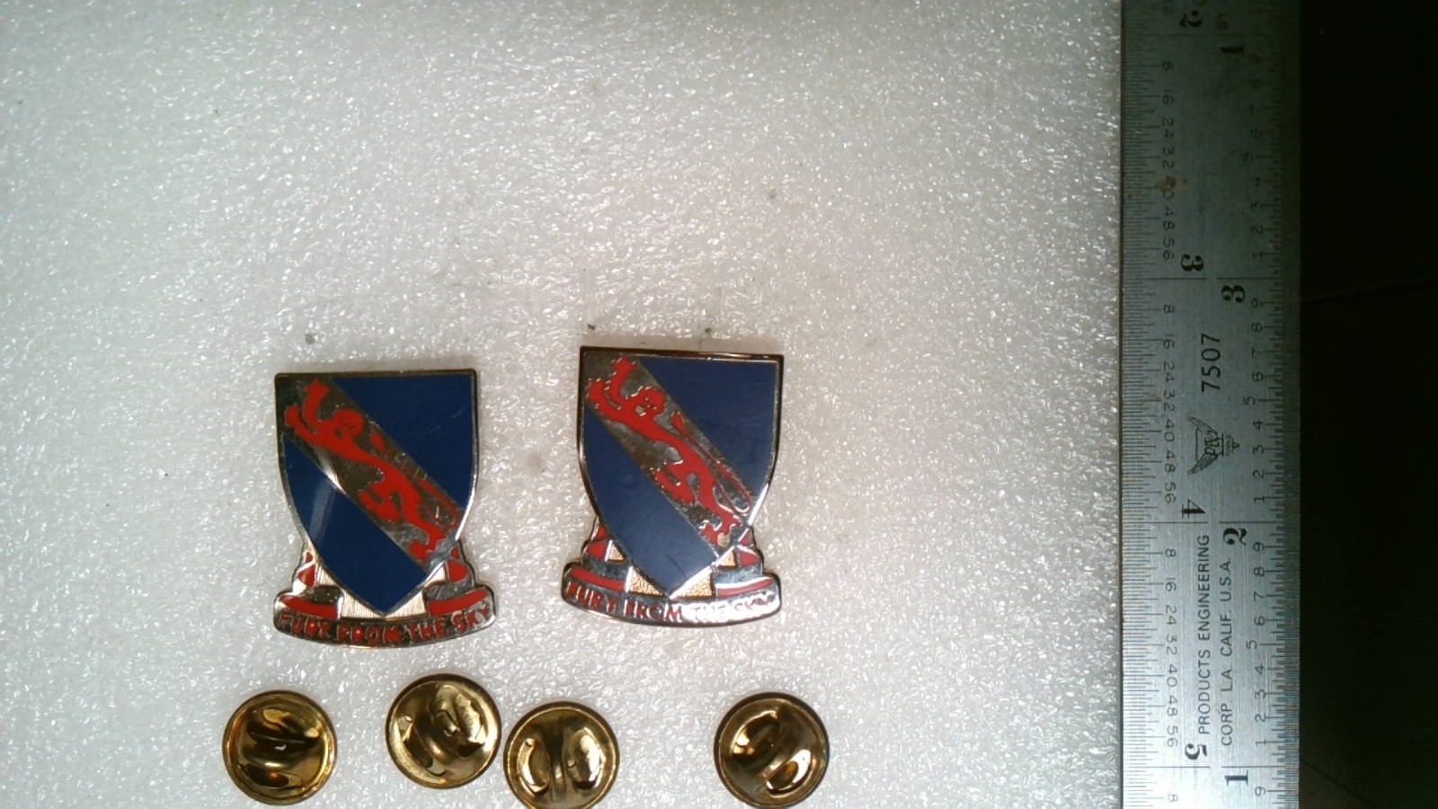 MILITARY INSIGNIA CREST SET OF 2 US ARMY 508TH AIRBORNE INFANTRY REGIMENT FURY