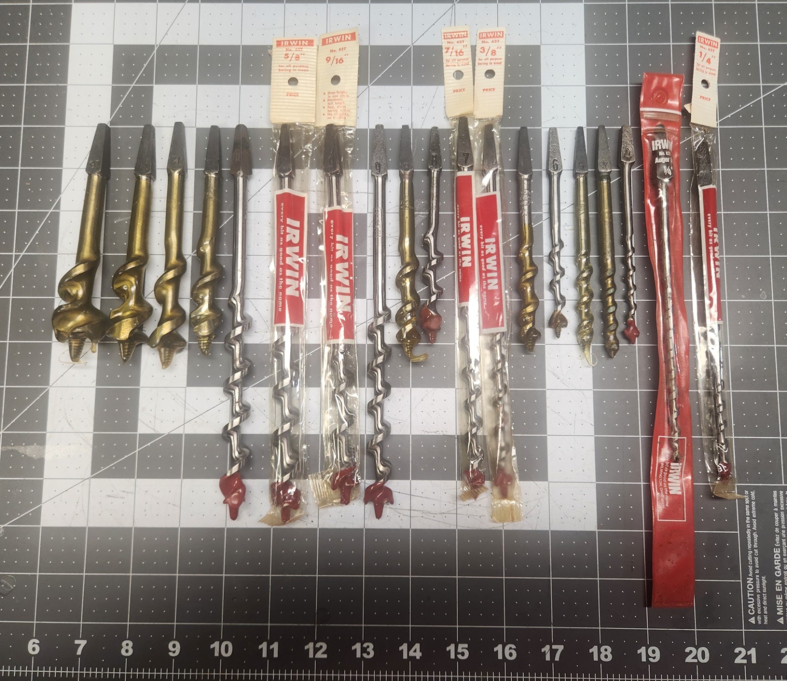 New Vintage (NOS) Irwin & Greenlee auger brace drill bits w/flat rate shipping